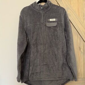 Women's  XXL Magellan Outdoors Classic Fit Sherpa Fleece Pullover 6" Zip Gray